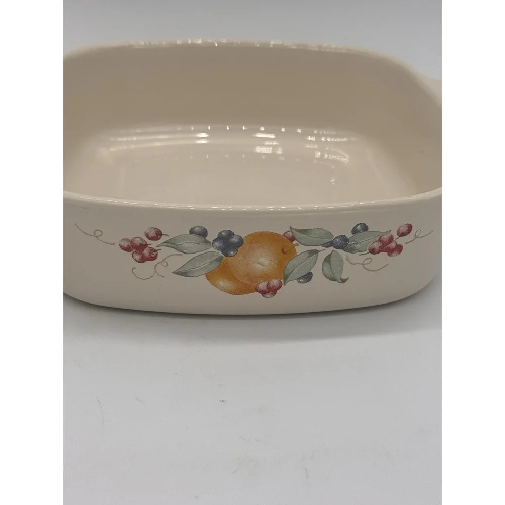 Casserole Dishes w/Lid Corning Ware Abundance Fruit‎ A-1.5-B 1.5 L and A-1-B 1 L